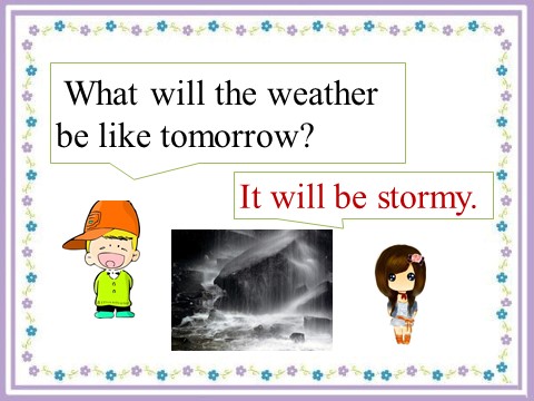 六年级上册英语（科普版）Lesson 3 It will be sunny this Sunday-- What will the weather be like tomorrow 句型操练第8页