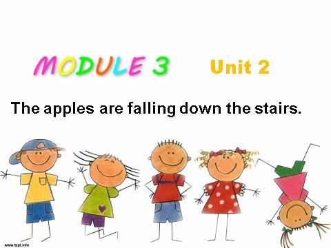 六年级下册英语（外研版三起点）The apples are falling down the stairs课件ppt第3页