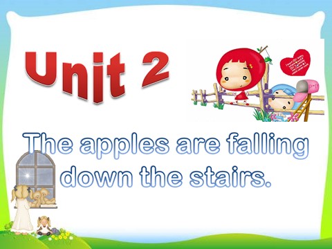 六年级下册英语（外研版三起点）教研课The apples are falling down the stairs ppt课件第1页