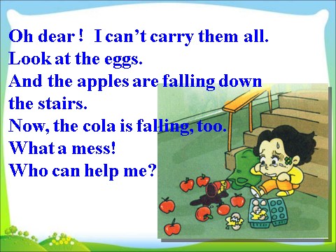 六年级下册英语（外研版三起点）The apples are falling down the stairsppt课件第10页