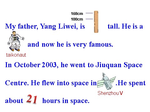 六年级下册英语（外研版三起点）公开课He spent about twenty-one hours in spaceppt课件第9页