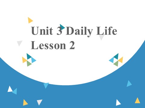六年级下册英语(SL版)Unit 3 Daily Life Lesson 2 课件 2第1页