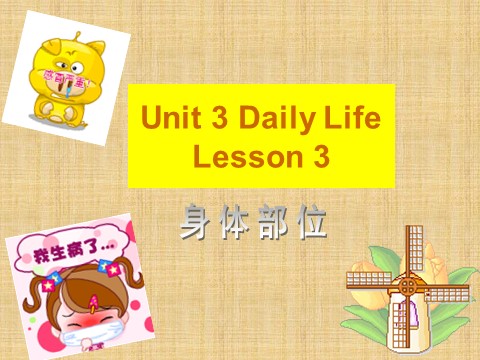 六年级下册英语(SL版)Unit 3 Daily Life Lesson 3--身体部位第1页