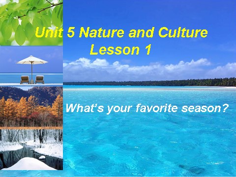 六年级下册英语(SL版)Unit 5 Nature and Culture Lesson 1--What's your favorite season第1页