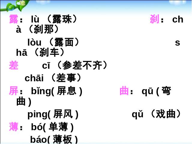 六年级下册语文语文《第一单元复习》优质课第6页