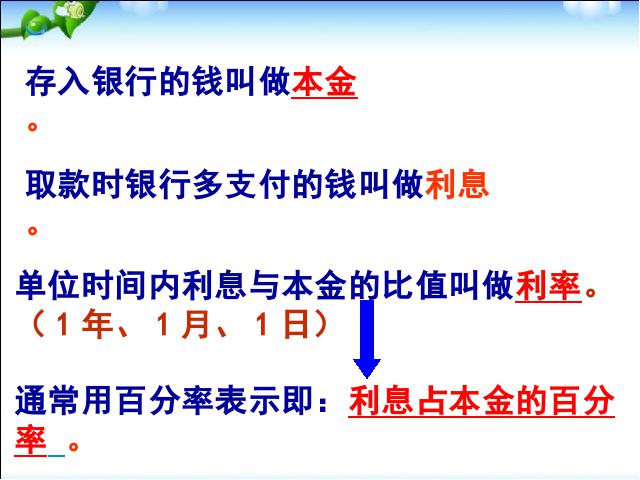 六年级下册数学（人教版）数学《百分数(二)2.4利率》优质课第3页