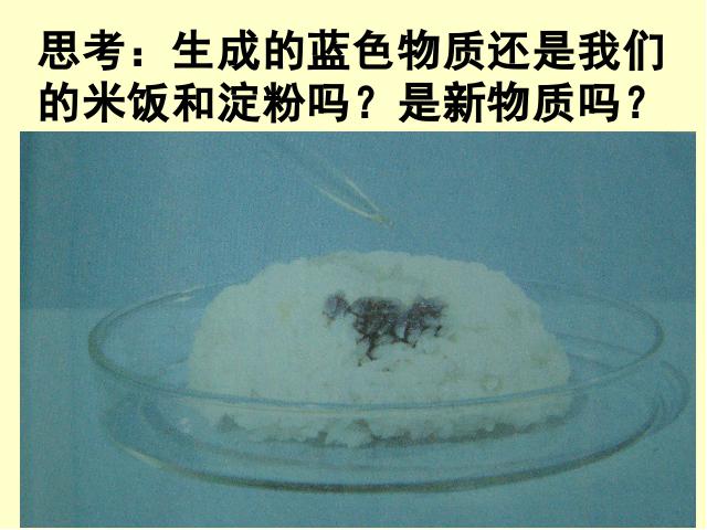 六年级下册科学科学《米饭、淀粉和碘酒的变化》(教科第6页