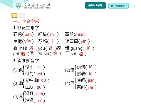 初一上册语文同步解析课件：3 雨的四季第2页