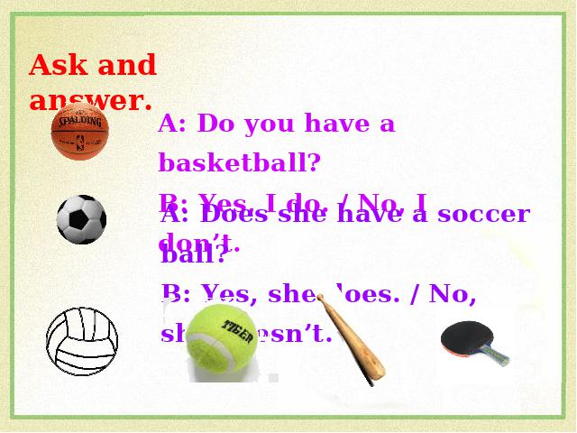 初一上册英语课件Unit5 Do you have a soccer ball ppt第3页