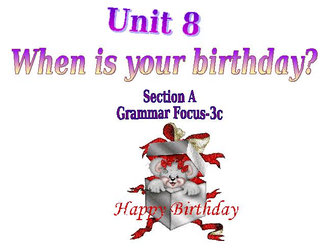 初一上册英语When is your birthday Section A 3a-3c优质课ppt课件下载第1页