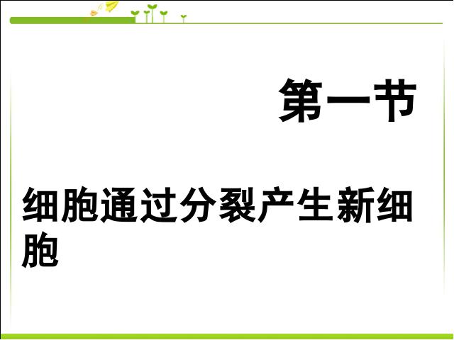 初一上册生物生物2.2.1细胞通过分裂产生新细胞优质课第1页