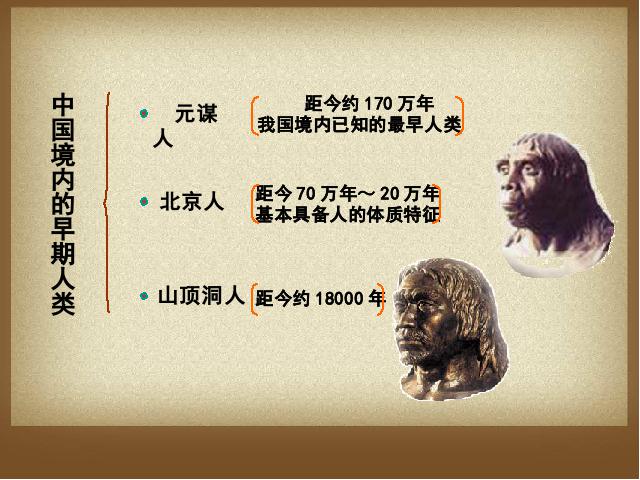 初一上册历史《第1课:中国早期人类的代表-北京人》第4页