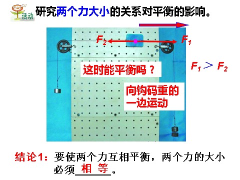 初一下册科学（教科版）七年级科学新浙教版3.5二力平衡的条件ppt课件第9页