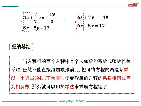 初一下册数学（湘教版）1.2.2 0第2课时 用加减法解较复杂系数的方程组及简单应用第5页