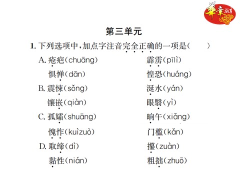初一下册语文专项复习一 语音与汉字第10页