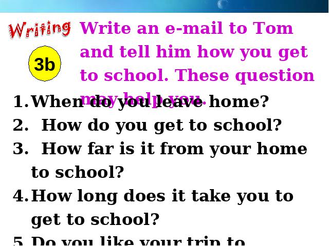 初一下册英语初中英语《unit3 How do you get to school》ppt课件下载第5页