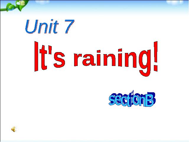 初一下册英语PEP英语《unit7 It’s raining》第1页