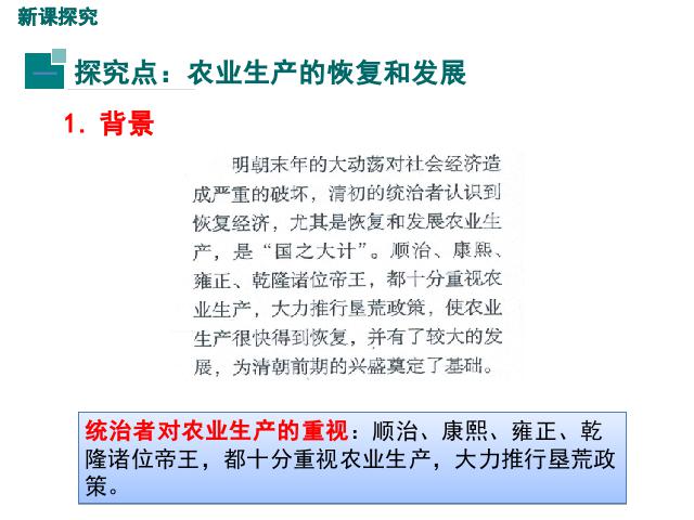 初一下册历史《第19课:清朝前期社会经济的发展》(历史）第4页