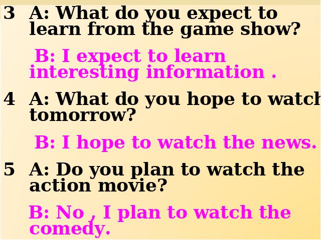 初二上册英语Do you want to watch a game show Section B 3a-3c 课件ppt第4页