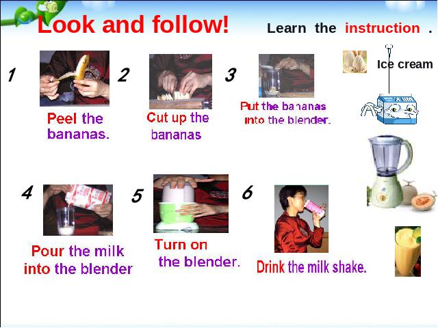 初二上册英语ppt Unit8 How do you make a banana milk shake 课件第4页