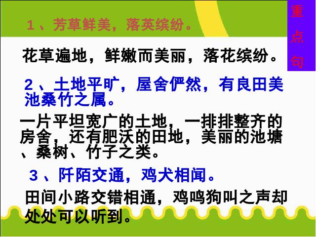 初二下册语文新语文优质课《9.桃花源记》第10页