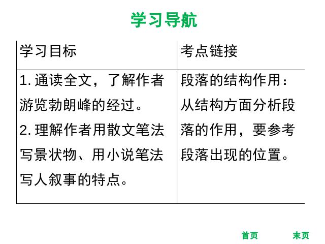 初二下册语文新语文优质课《19.登勃朗峰》第2页