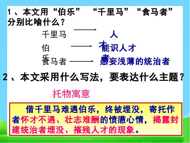 初二下册语文新语文公开课《23.马说》第10页