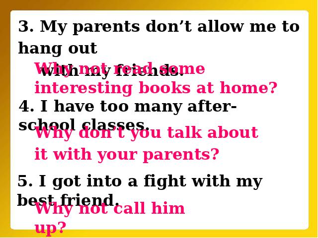 初二下册英语《unit4 Why don't you talk to your parents》第5页