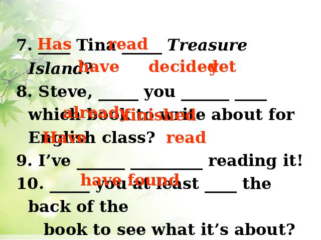 初二下册英语《unit8 Have you read treasure island yet》下载第10页