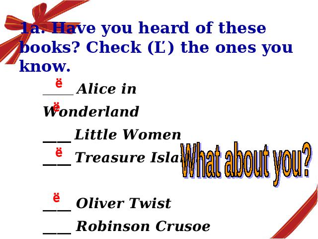 初二下册英语ppt《unit8 Have you read treasure island yet》课件第10页