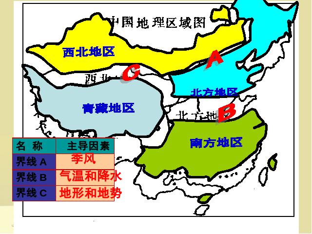 初二下册地理《第五章中国的地理差异》地理第3页