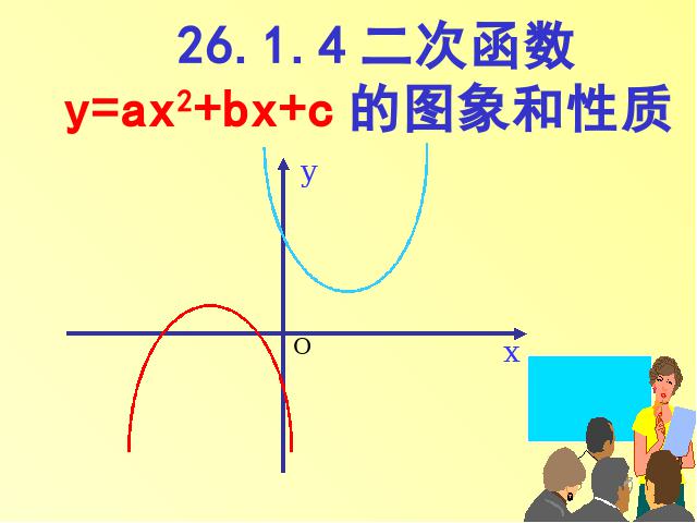 初三上册数学《26.1.4二次函数y=ax2+bx+c的图像及性质》ppt课件下载第1页