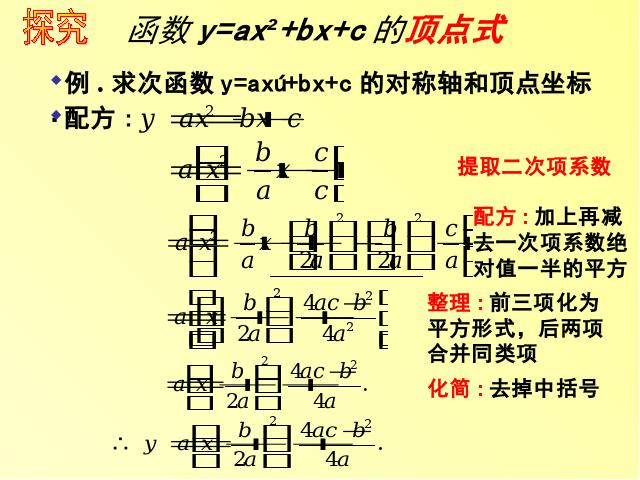 初三上册数学《26.1.4二次函数y=ax2+bx+c的图像及性质》ppt课件下载第6页