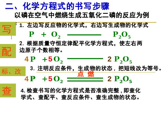 初三上册化学课件课题2如何正确书写化学方程式原创ppt（化学）第5页