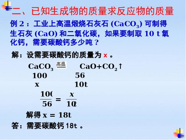 初三上册化学课题3利用化学方程式的简单计算教研课第9页