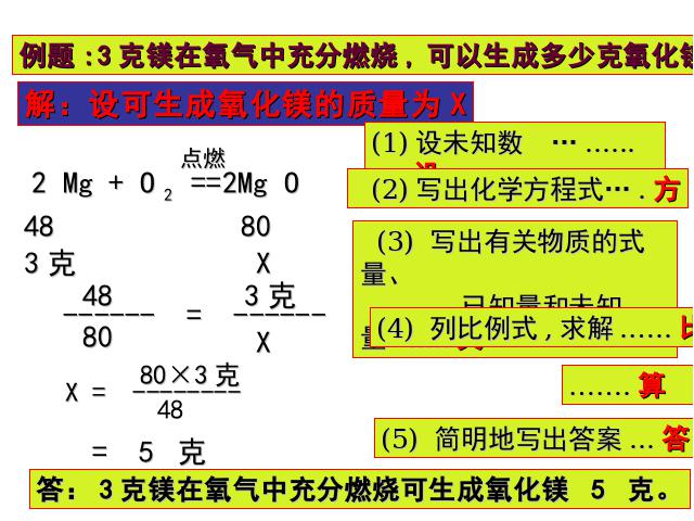初三上册化学课题3利用化学方程式的简单计算(化学)第8页