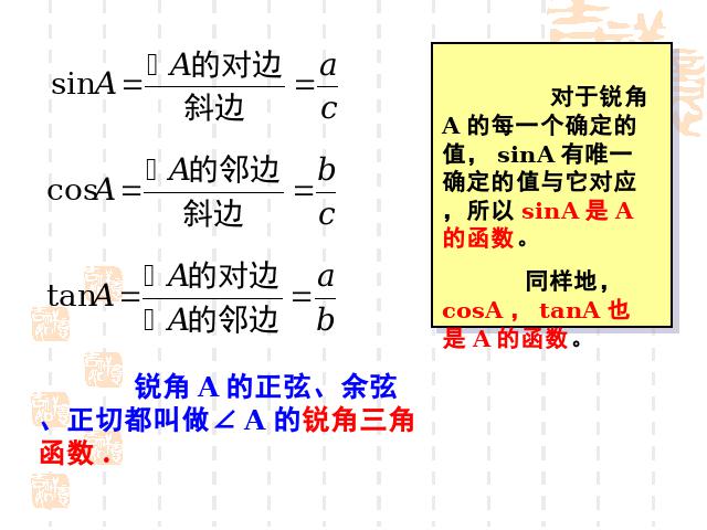 初三下册数学《28.1锐角三角函数》数学第6页