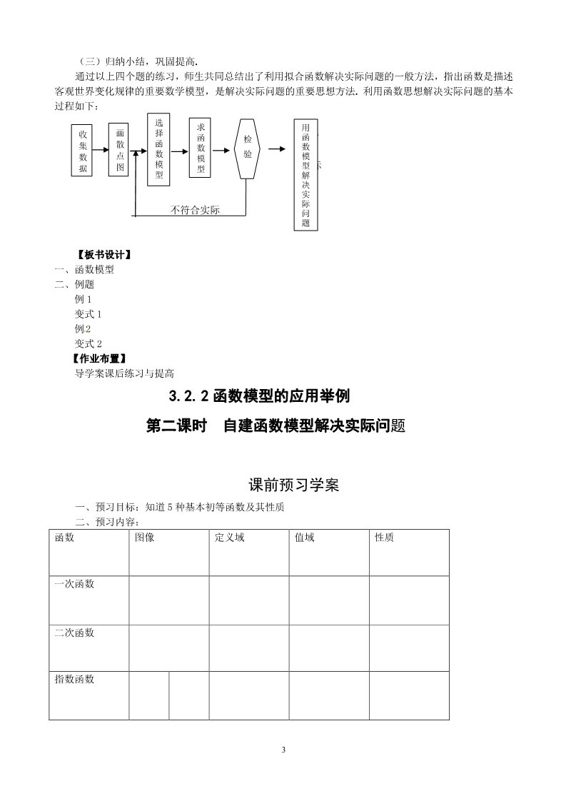 高中数学必修一3.2.2-2自建函数模型解决实际问题第3页