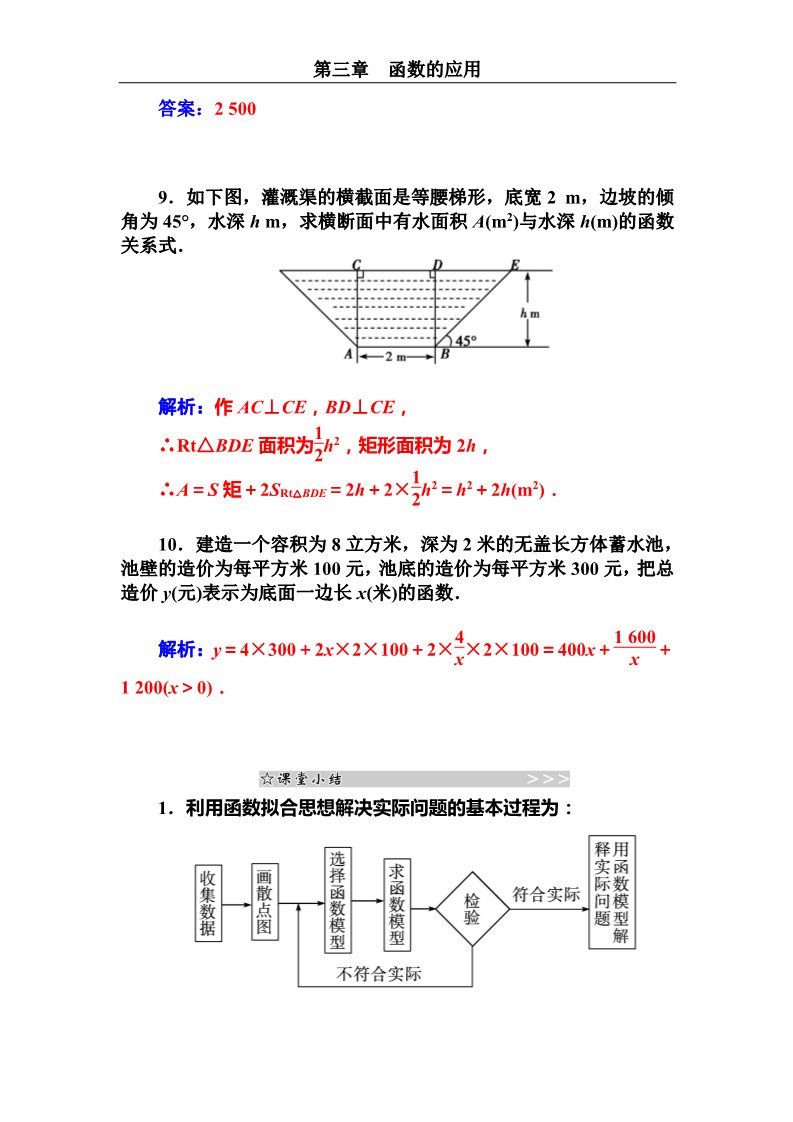 高中数学必修一函数模型的应用实例第4页