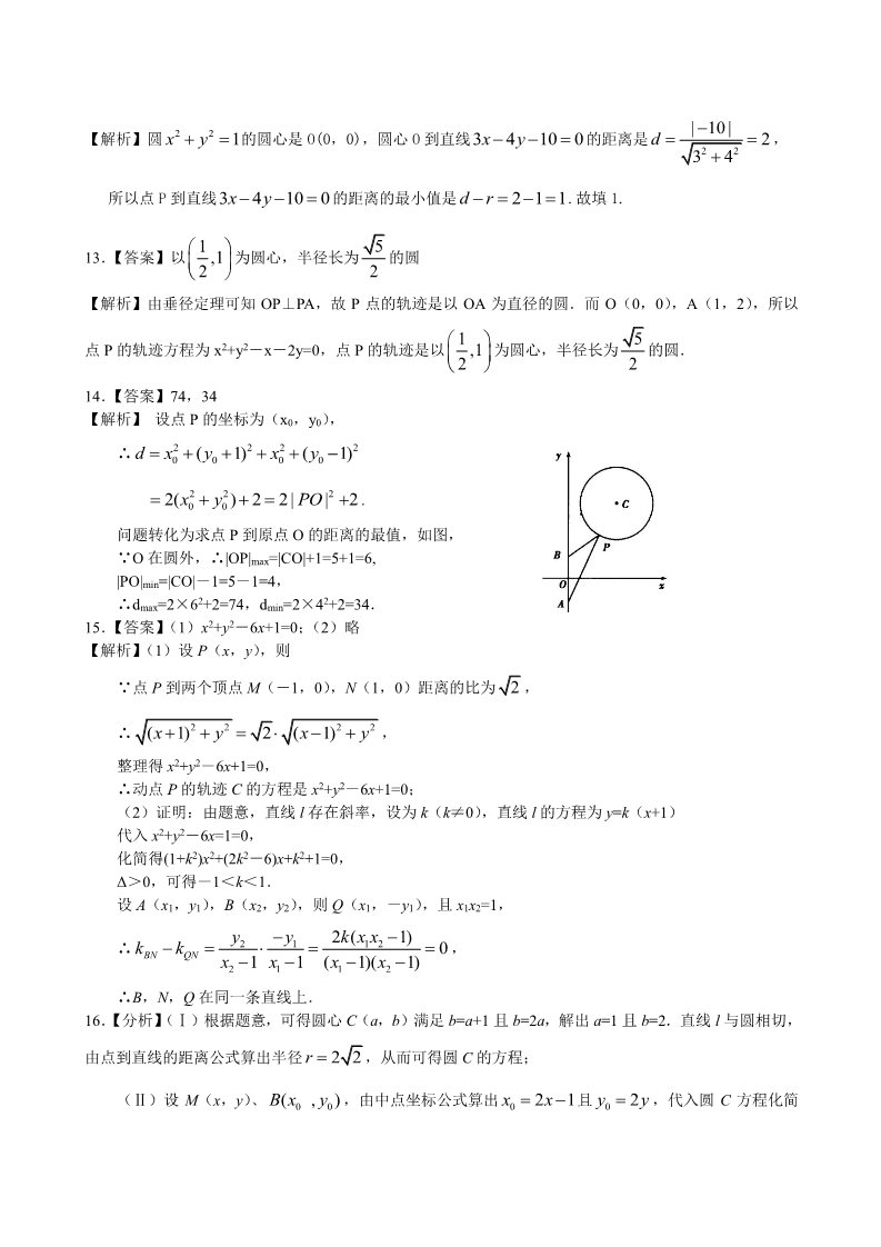 高中数学 必修二巩固练习_圆的方程_提高第4页
