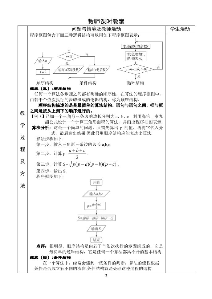 高中数学必修三2.顺序结构与条件分支结构第3页