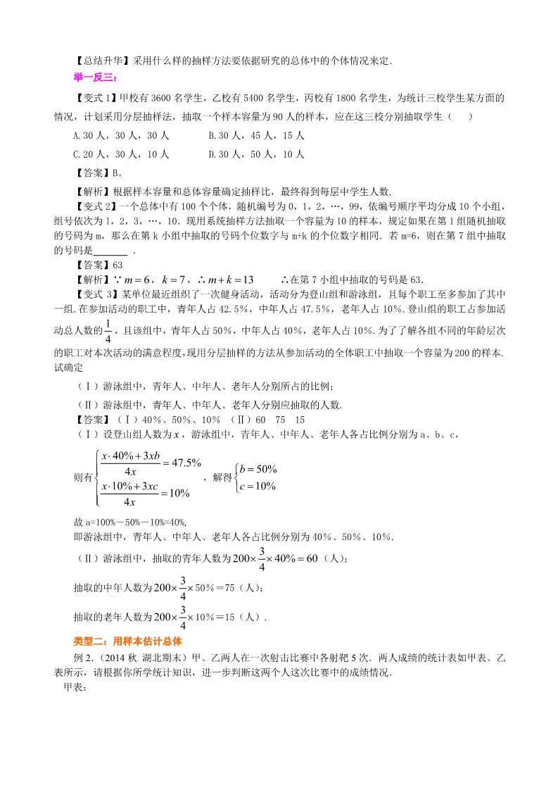 高中数学必修三知识讲解_《统计》全章复习与巩固第5页