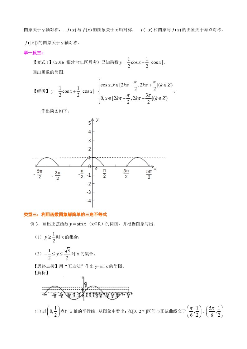 高中数学必修四知识讲解_正弦函数、余弦函数的图象_基础第4页