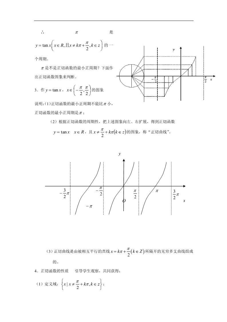 高中数学必修四1.4.3正切函数的性质与图象第2页