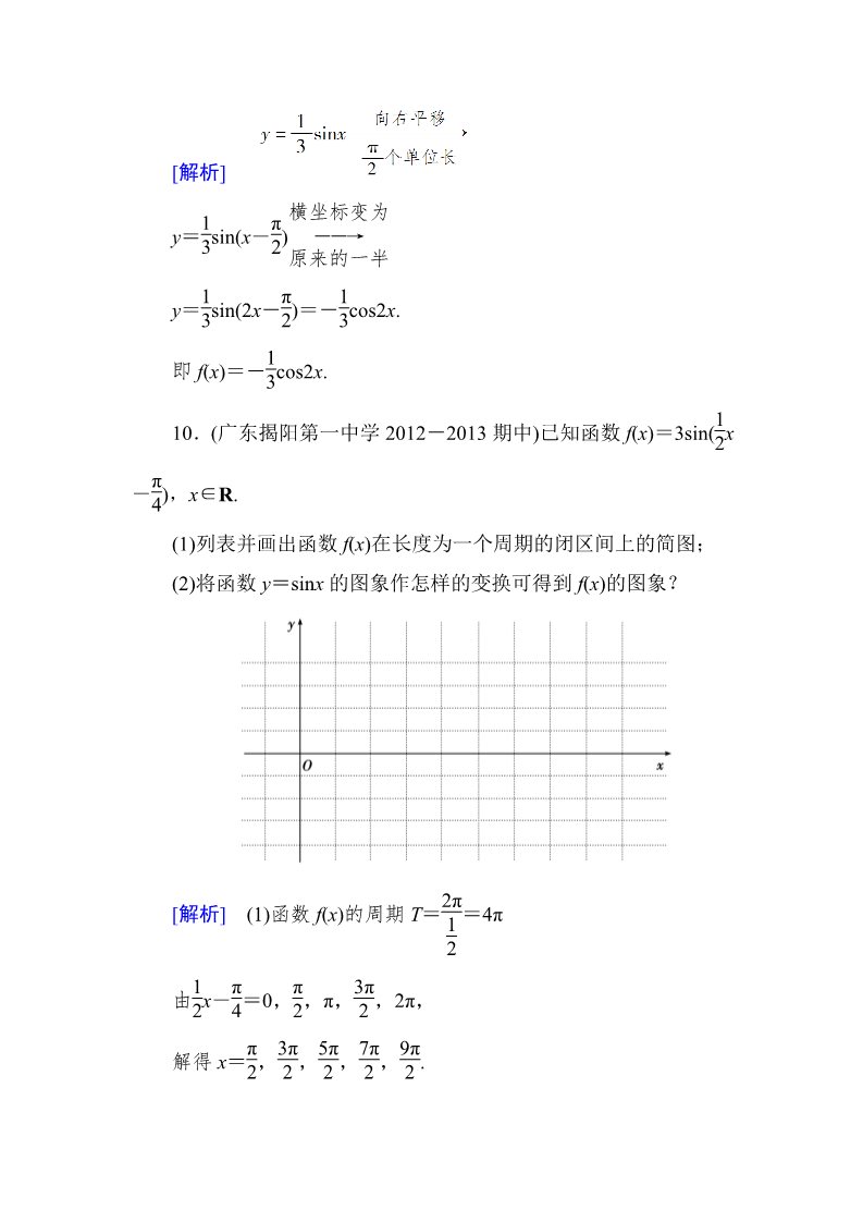 高中数学必修四1-5-1 画函数y＝Asin(ωx＋φ)的图象第5页