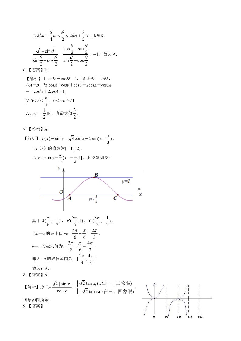 高中数学必修四巩固练习_简单的三角恒等变换_提高第4页