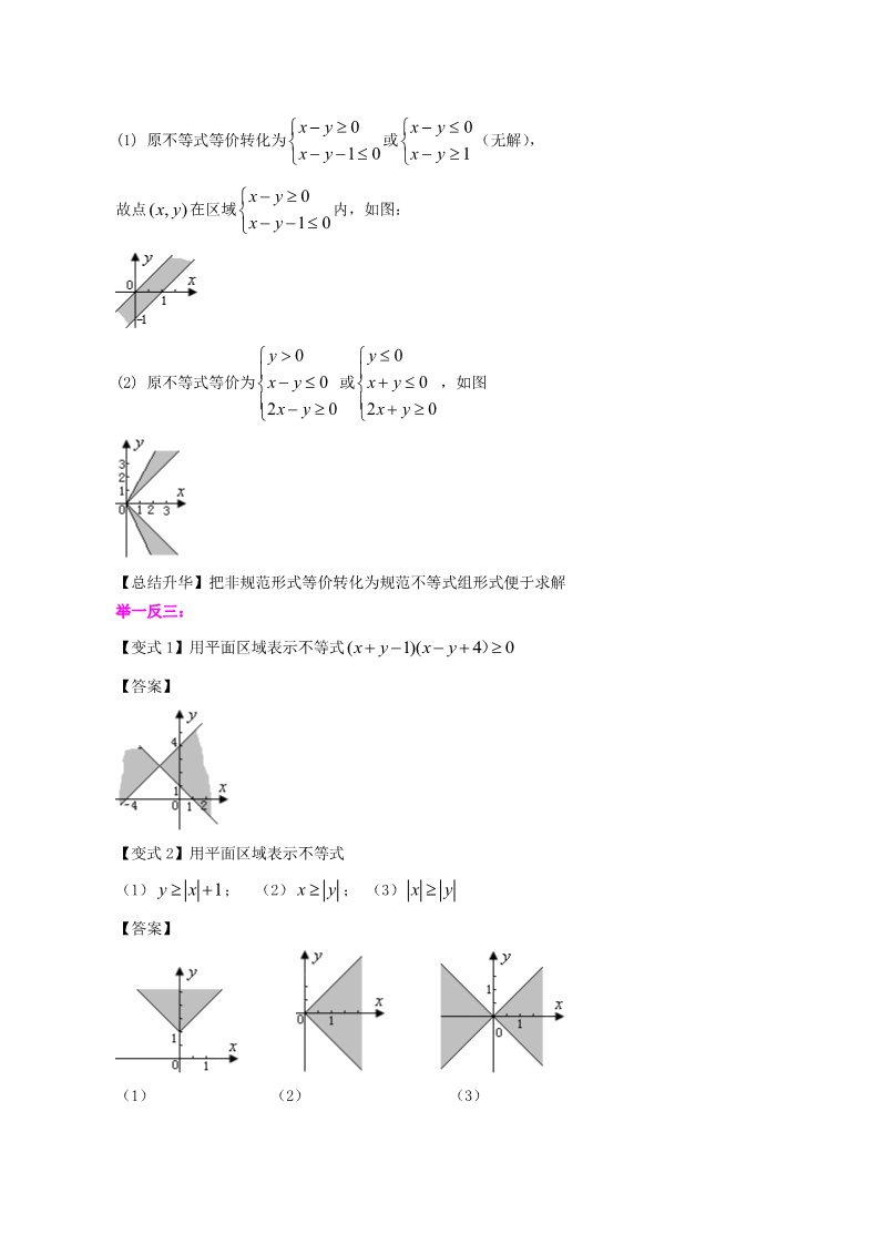 高中数学必修五知识讲解_二元一次不等式（组）与平面区域_提高第5页