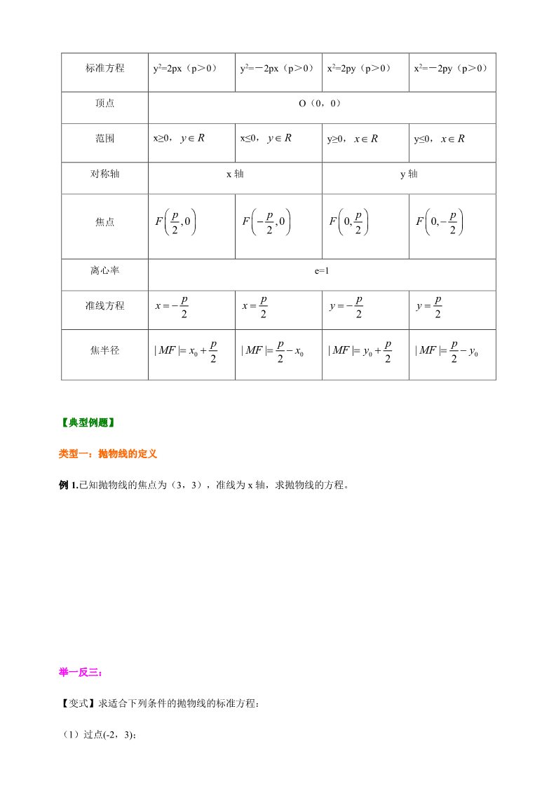 高中数学新A版选修一册3.3  抛物线 (4)第3页