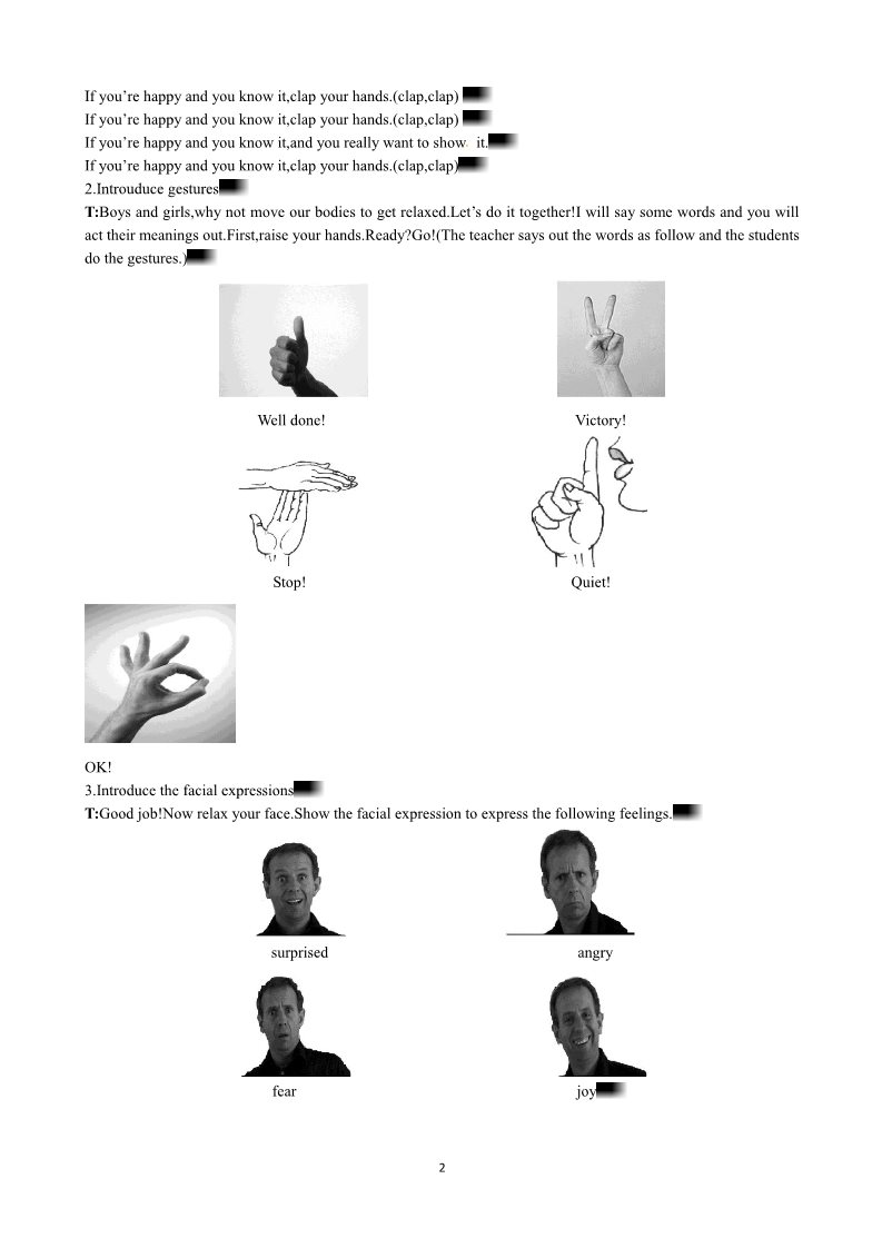 高中英语必修四（人教版）Unit 4 Body languange Period 1 Reading 优秀教案（人教版必修4）第2页