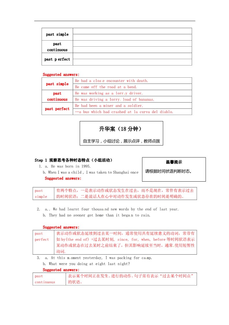 高中英语必修五（人教版）高中英语 Period 6 grammar导学案 新人教版必修5第2页